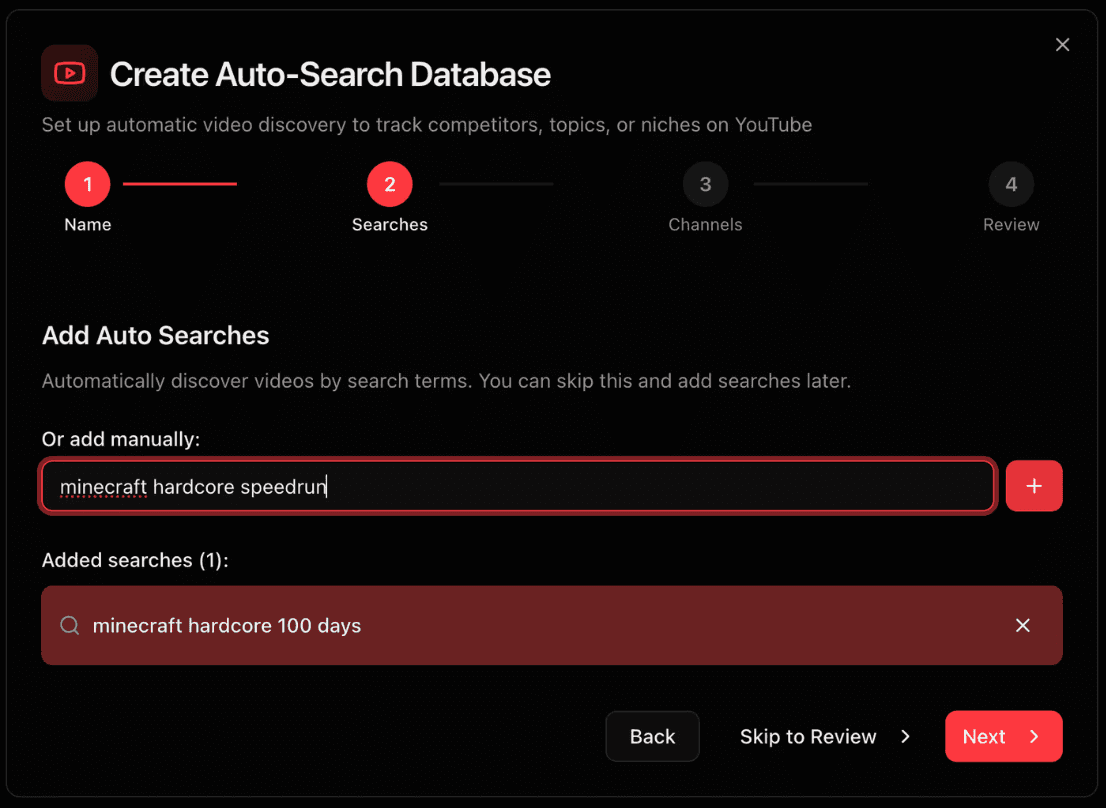 auto-searches content databases