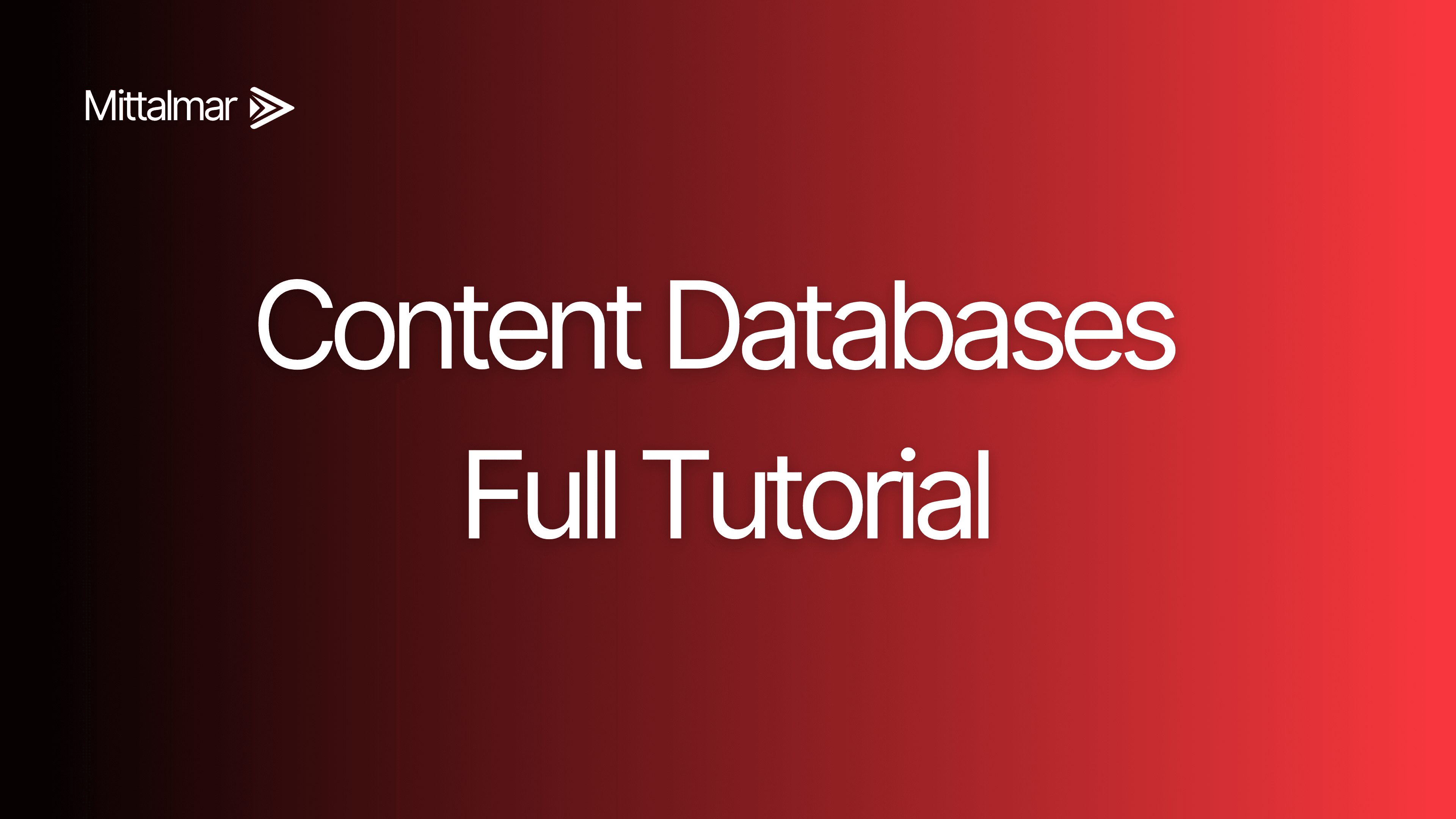 Content databases tutorial cover