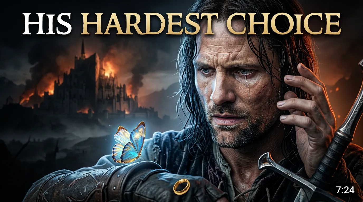 Alternate Mittalmar thumbnail showing Aragorn making a difficult choice
